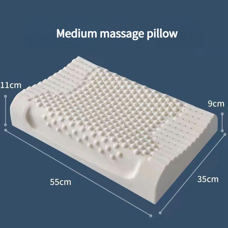 3D Выпуклая Подушка из Латекса с Массажем Частицами, Защита Шейного Отдела Позвоночника и Помощь во Сне, Наполнитель Подушки с Высокой Упругостью, Не Деформирующийся Подголовник, Сухая и Дышащая
