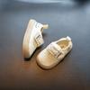 Детская модная парусиновая обувь Мягкая повседневная обувь для детского сада Обувь на шнуровке для мальчиков и девочек Туфли на плоской подошве Белые туфли 2024 Весна Осень Новинка