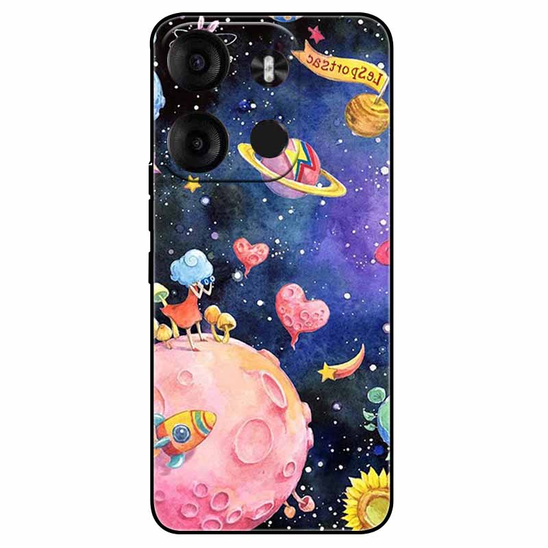 Чехол для Tecno Spark Go 2023 ТПУ Модный Милый Силиконовый Задний Чехол Для Tecno Pop 7 Pro BF7 Funda Ударопрочный Pop7pro 7Pro Capa