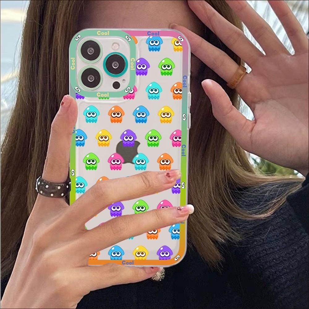 Чехол для телефона Splatoons для iPhone 14 13 12 11 Pro Max Mini X Xs XR 6 7 8 Plus SE 2020 Прозрачный чехол