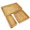 Rattan Tray Tabletop Organization Hand Woven Snack Storage Basket Multifunctional Serving Tray 3