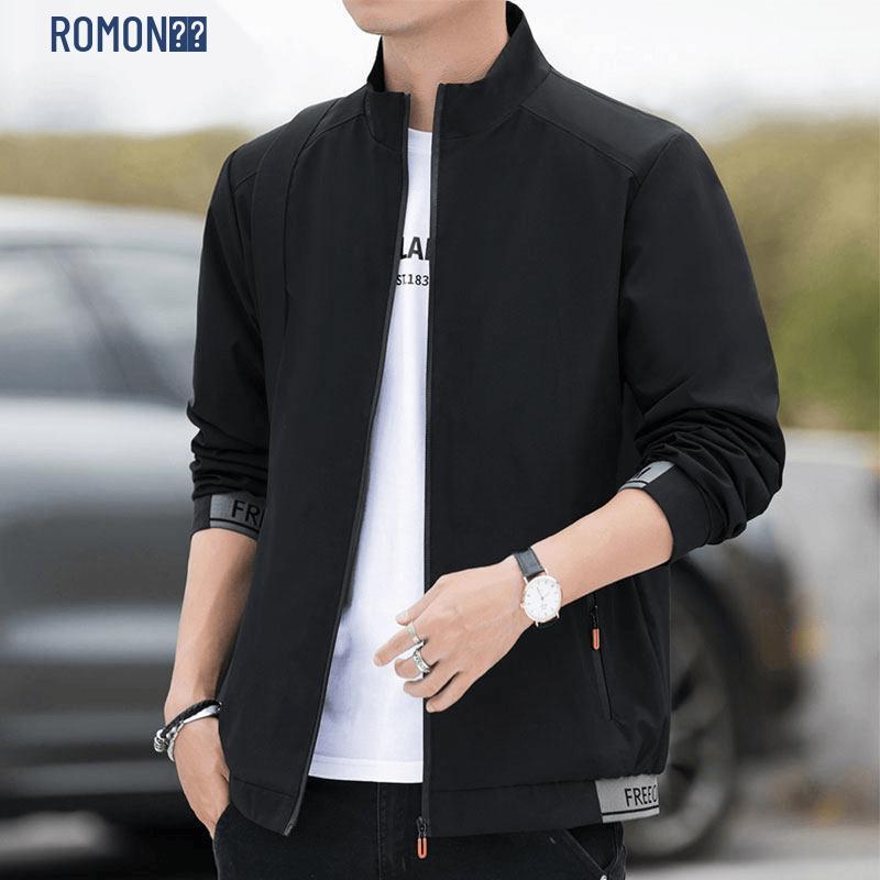 ROMON Мужская куртка в стиле business casual с воротником-стойкой