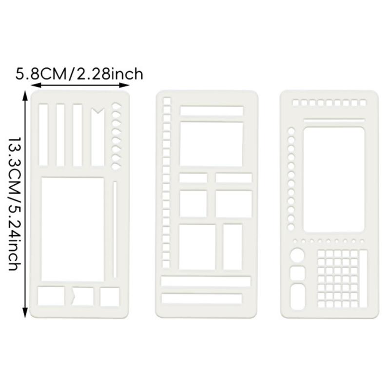 Портативные шаблоны журнала в точечку, набор из 3 эффективных организованных блокнотов для планирования, эскизов, ведения заметок