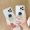 Black Tulips Flower Ins Clear Silicone Soft Phone Case For Iphone 11 12 Pro Max 13 Promax Cartoon Stand Holder Back Cover Capa