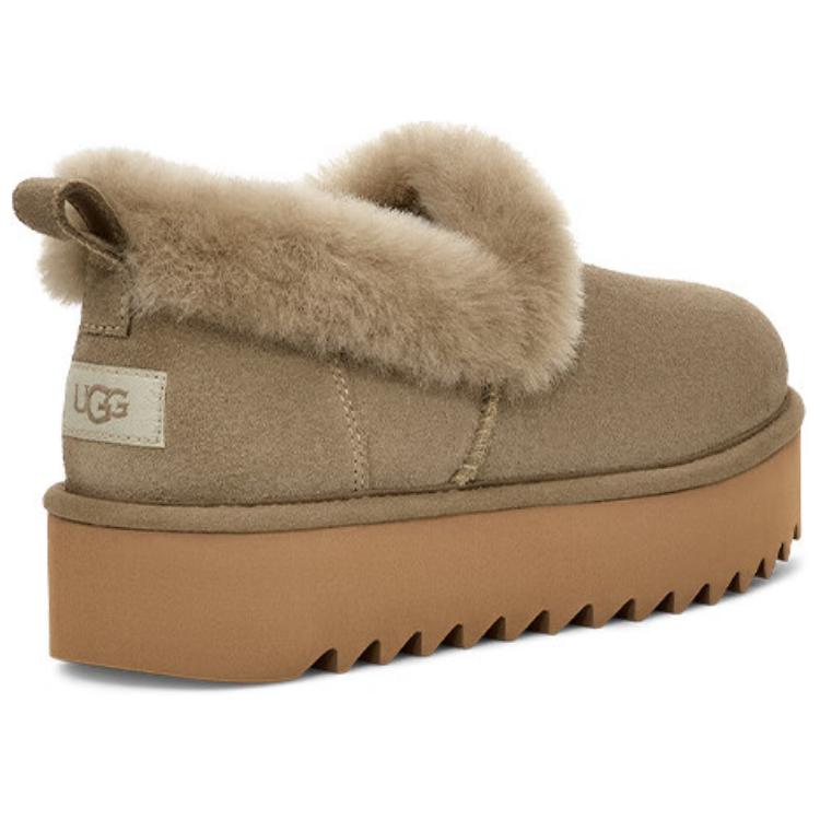 UGG Женские снежные ботинки из спилка коровьей кожи, цвет 'антилопа коричневый', 1166733-ALP