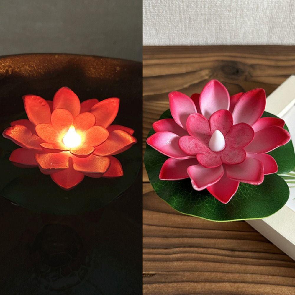 Floating Induction Floating Water Lotus Lamp Waterproof Lotus Wishing Lamp Christmas