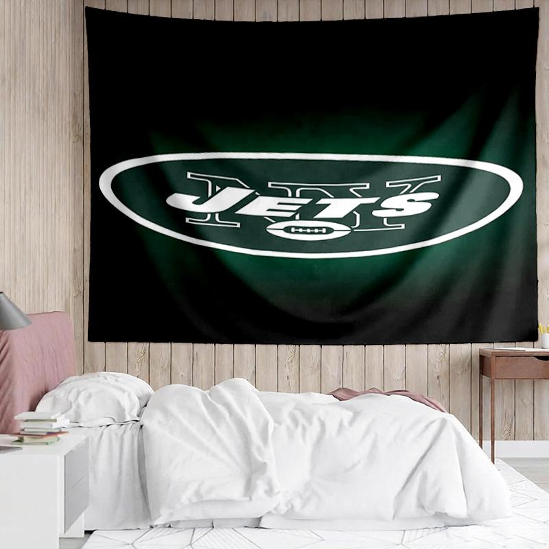 New York Jets logo Tapestry for Bedroom Aesthetic Classroom Tapestries Wall Hanging for Living Room Dorm Office,Ideal Creative Gift