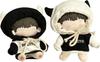 AXLUCE Plush Clothes - Stuffed Animals - Clothes - 20cm Hoodie Doll (Black Hat + White Hat, for 20cm Stuffed Animals)