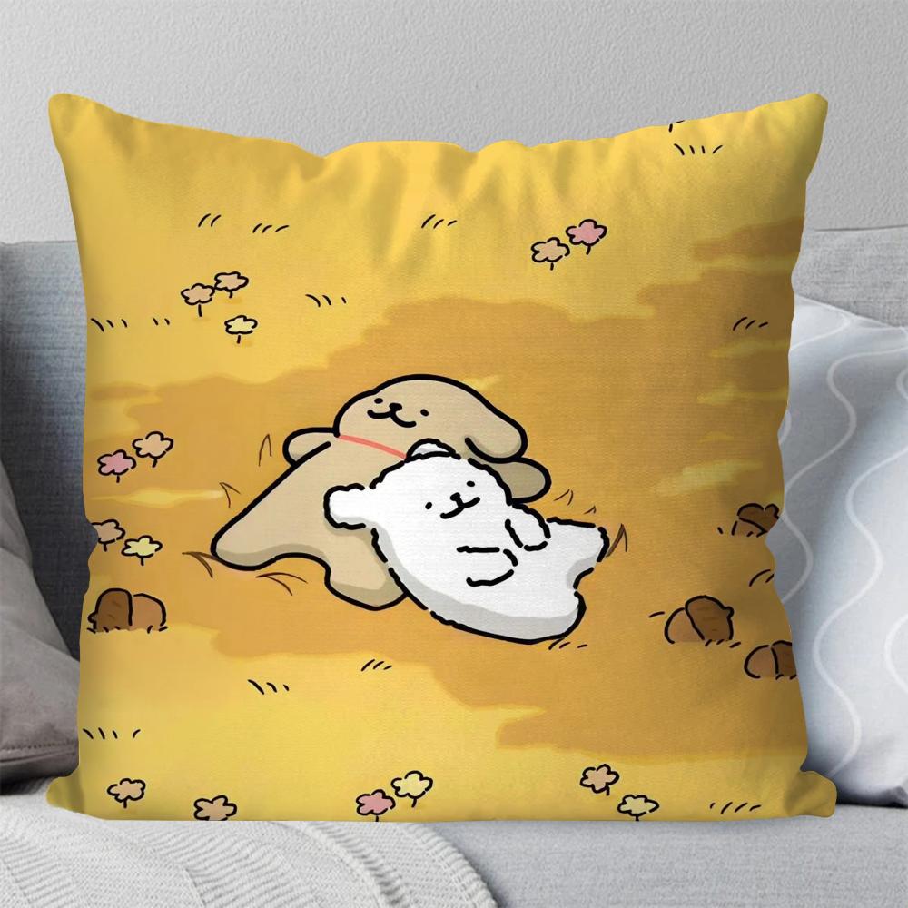 1pc M-Maltese Animation Pillow Case Square Pillow Bedroom Sofa Leisure Comfort Cushion Car Living Room Home Decoration 40X40
