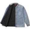 777169 Supreme Quilted Lined Denim Snap Shirt Dirty Indigo