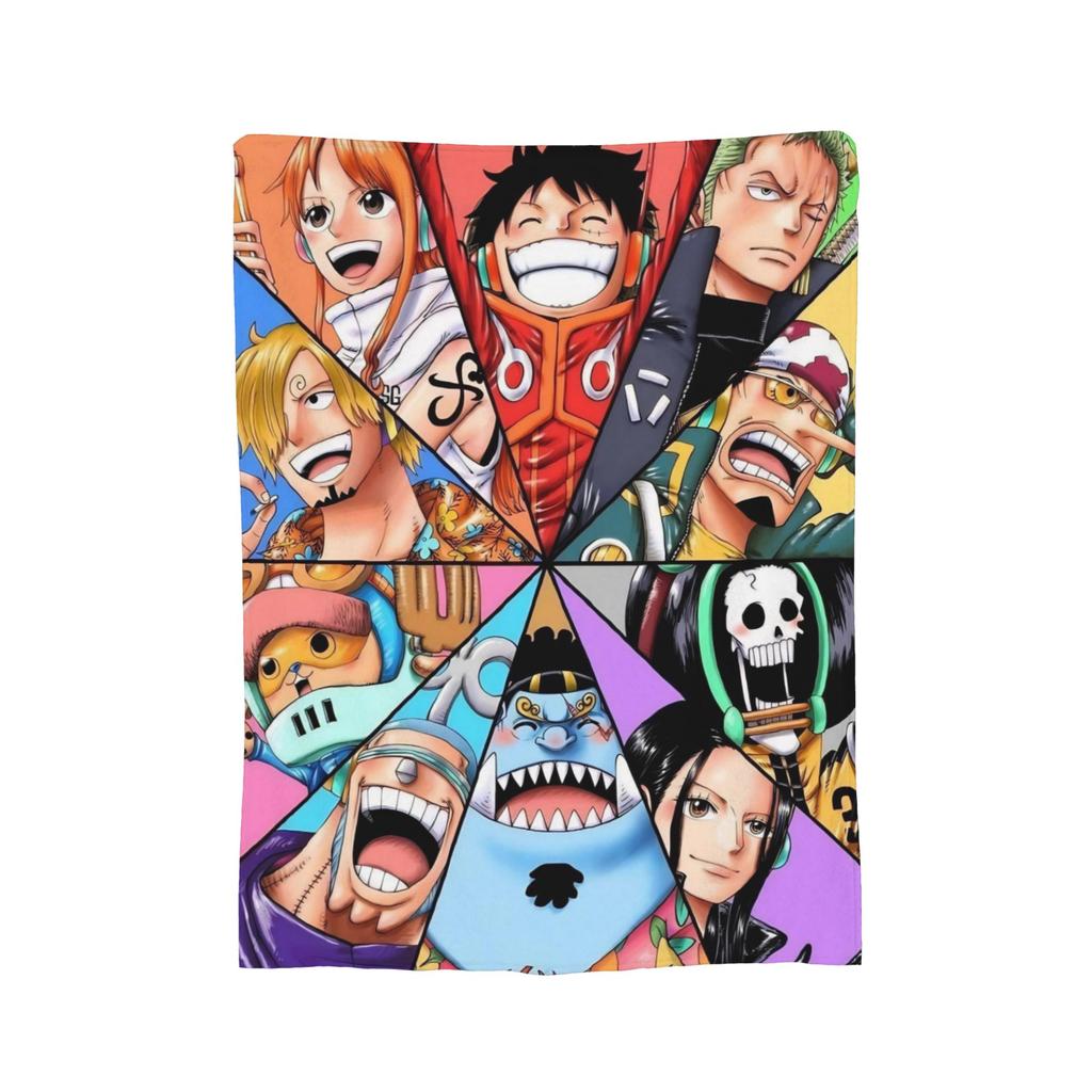 Одеяло аниме Луффи Фланелевый плед Постельное белье Диван Портативные Ультрамягкие Теплые Покрывала,