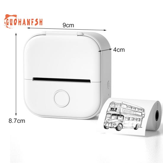 Мини-карманный принтер, быстрый беспроводной портативный термопринтер для наклеек, этикеток, альбомов, печать без чернил
