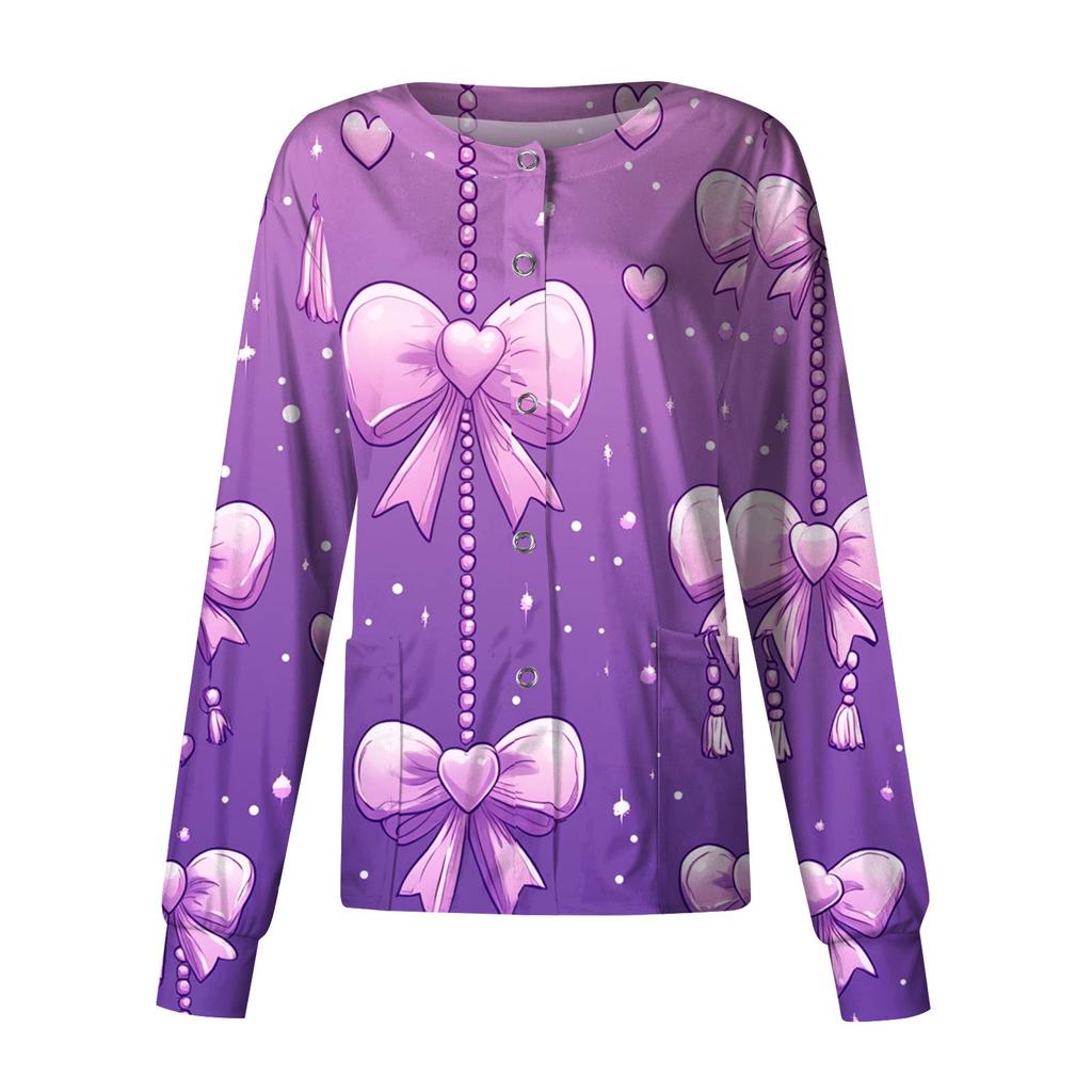 Женская повседневная модная куртка с длинным рукавом, воротником-стойкой, на одной пуговице, с принтом ко Дню святого Валентина, рабочая куртка, топы