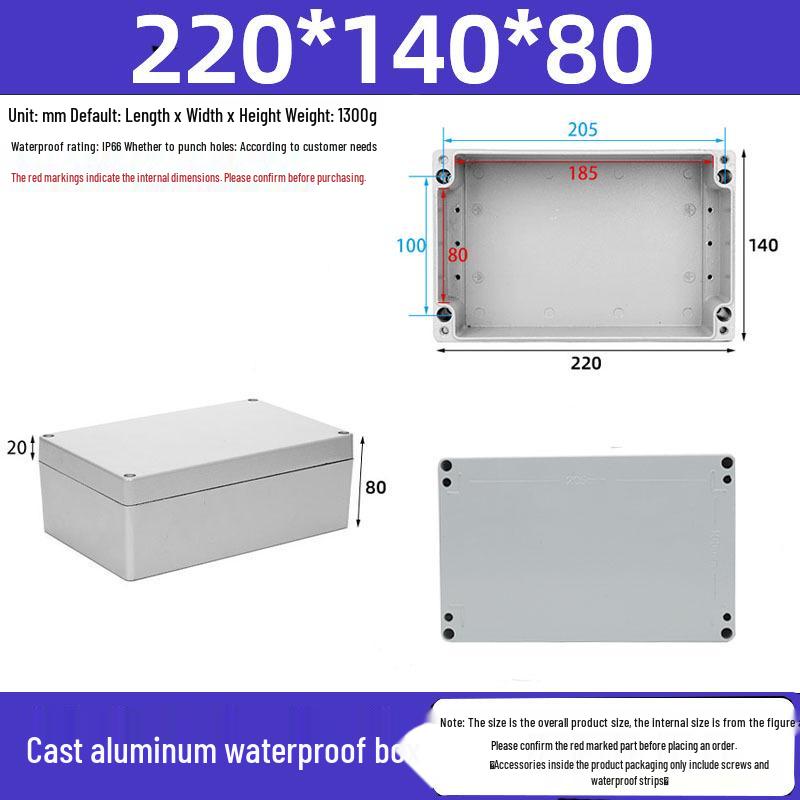 Die-cast Aluminum Outdoor Junction Box IP65 Waterproof Enclosure