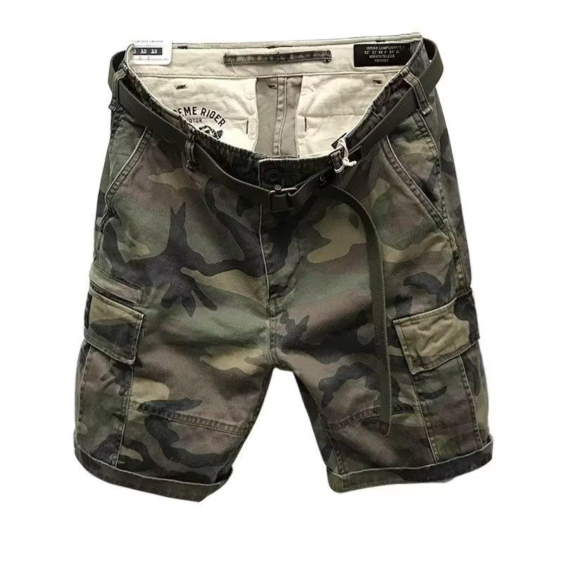 Men's Summer Plus Size Five Point Loose Straight Leg Pants Fashion Cargo Shorts
