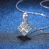 D Color 1.2cttw Real 4mm Full Moissanite Pendant Necklace For Women S925 Sterling Silver Plate Pt950 Fine Jewelry