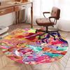 Winx Club Printed Round Rug Carpet Chair Rug Area Rug Entryway Doormats,for Office Chair Living Room Bedroom Kitchen Room.