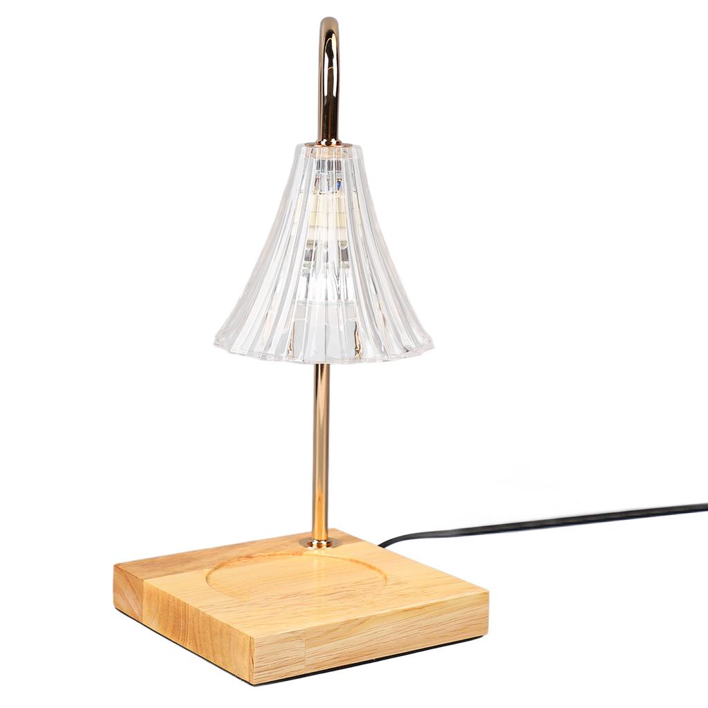 Подогреватель свечей, декоративная электрическая лампа для плавления воска с регулируемой яркостью, с деревянной основой, ЕС