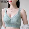 Bras Without Steel Rings Women's Thin Cup Bras Sexy Lace Lace-hugging Large-sized Underwear Push Up Bra