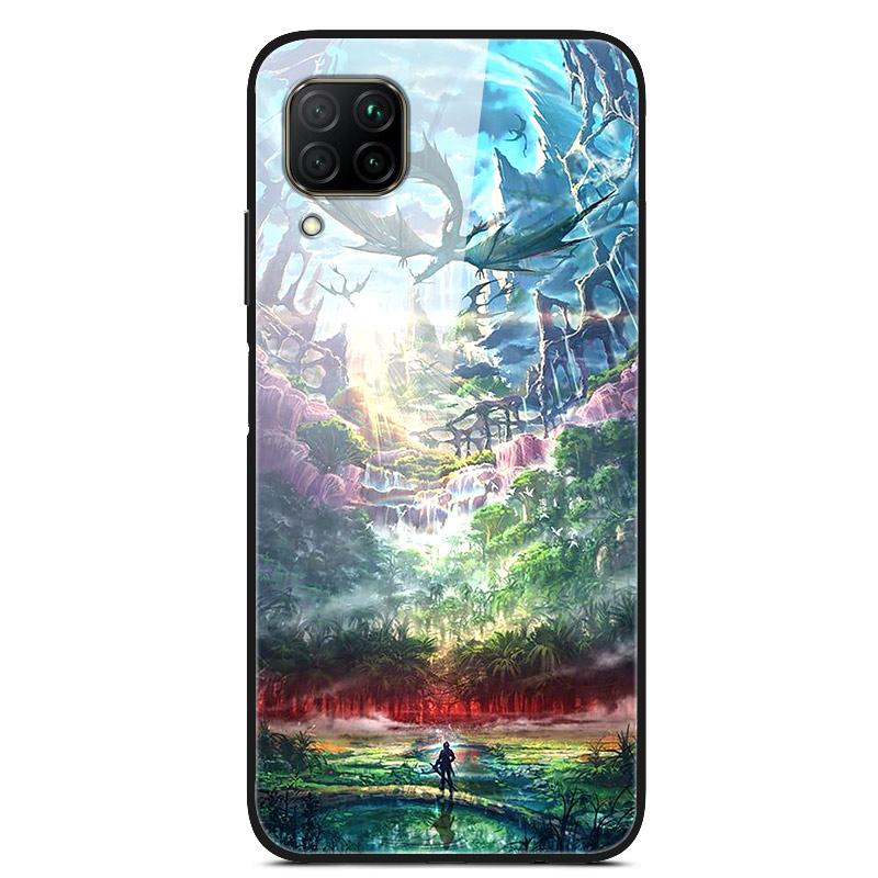 Luxury Cover Case for Huawei P40 Lite Tempered Glass Cover for Huawei P40 Lite E Phone Case for Huawei P 40 Lite Coque P40Lite E