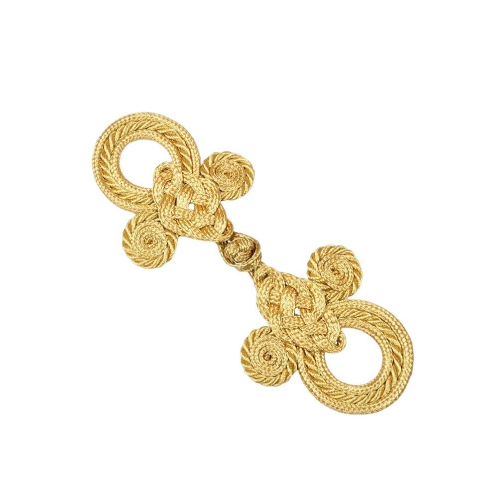 Golden Chinese Knot Buttons Handmade Tang Suit Buttons Cheongsam Buttons Cheongsam Making