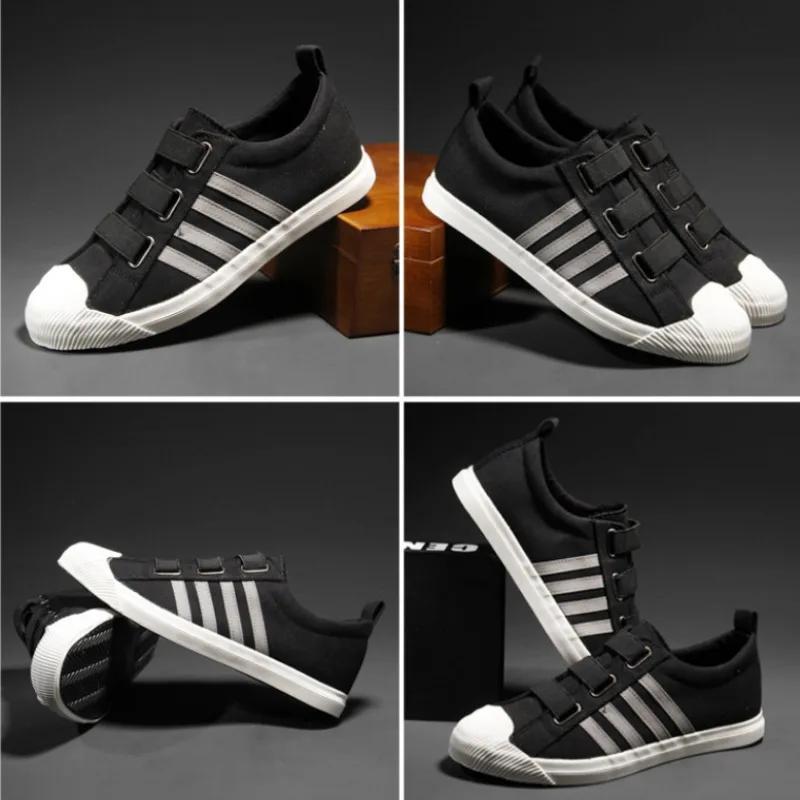 Весна Осень Новые Дышащие Повседневные Модные Мужские Туфли Классические Универсальные Низкие Трендовые Устойчивые К Запаху Парусиновые Туфли Мужские