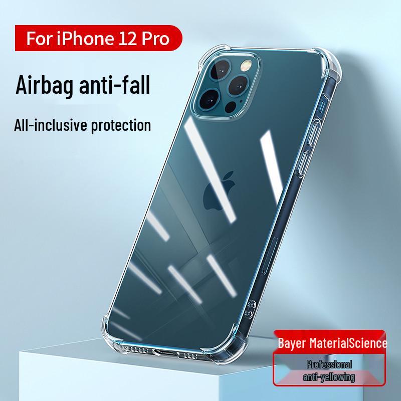 Прозрачный противоударный чехол-подушка безопасности для iPhone 12/13/14 Pro/15/16 Pro Max/17