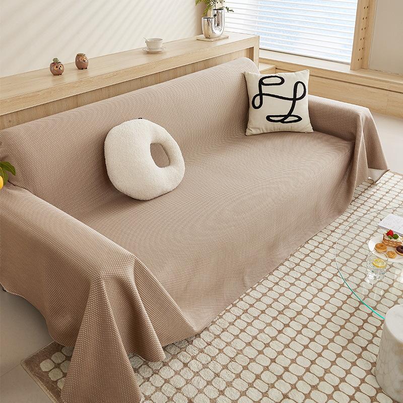 Summer Cool Ice Silk Sofa Towel Sofa Backrest Cover Towel Moisture Absorption Breathable Sofa Slipcover Cover Cloth Full Covered