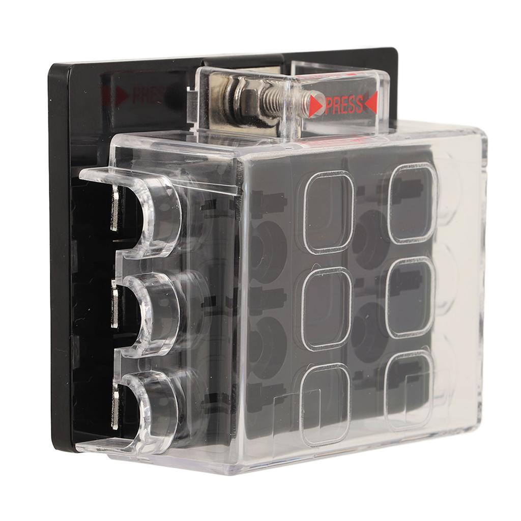 Блок предохранителей, лезвие, предохранитель, коробка ATC ATO для лодки, морского транспортного средства, автофургона, автомобиля, прицепа, 12–36 В постоянного тока, 6-позиционный