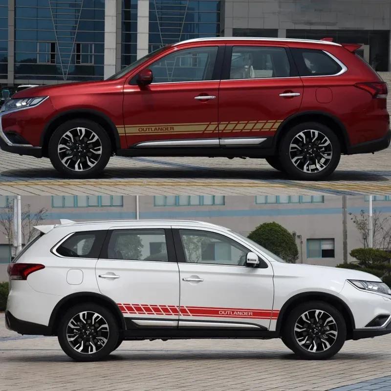 2 шт. Полосы-наклейки на пороги боковых дверей автомобиля Для Mitsubishi Lancer 10 3 9 EX Outlander 3 ASX L200 Ralliart Аксессуары для соревнований