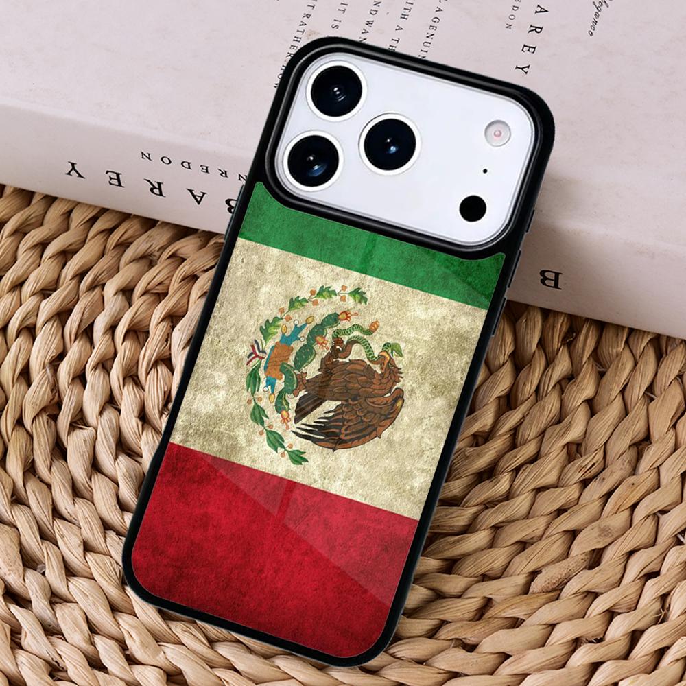 Vintage Mexico Mexican Flag fashion Phone Case Cover For Magsafe Wireless Charger For iPhone 17 Pro Max 16 14 13 12 11 15 Air