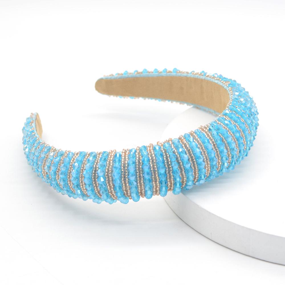 New Luxury Headbands for Women Custom Hairband High Quality Bling Rhinestone Hair Accessories 5 Colors