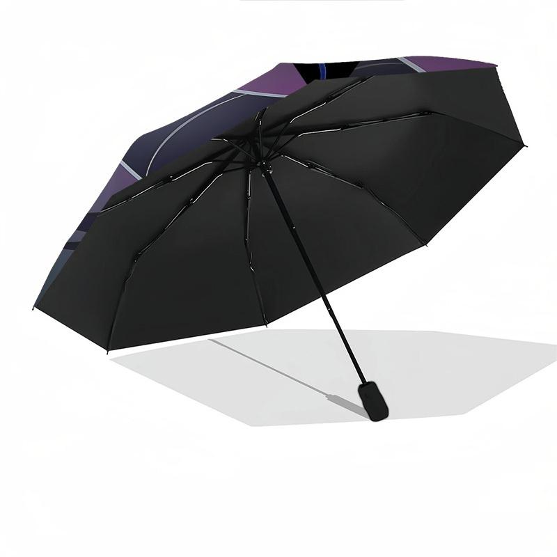 Maleficent, Villain Themed Automatic Opening and Closing Umbrella, Brightly Colored 8-rib Portable Umbrella, Suitable for Men and Women, A P