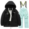 Kids Ski Suit Waterproof Windproof Winter Warm Thickened Snow Jacket Pants Set Boys Girls