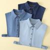 XXL Fashion Denim Fake Collars for Women and Mens Detachable Collars Nep Kraagie Cravats Flase Collar Accessory