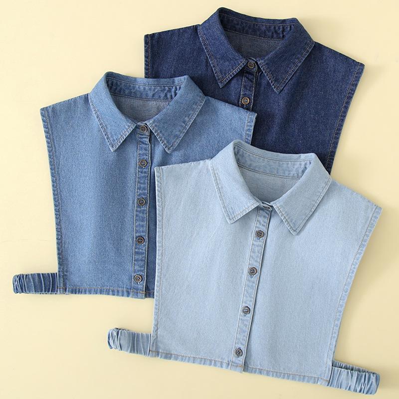 Perfect Match Xxl Fashion Denim Fake Collars For Women And Mens Detachable Collars Nep Kraagie Cravats Flase Collar Accessory