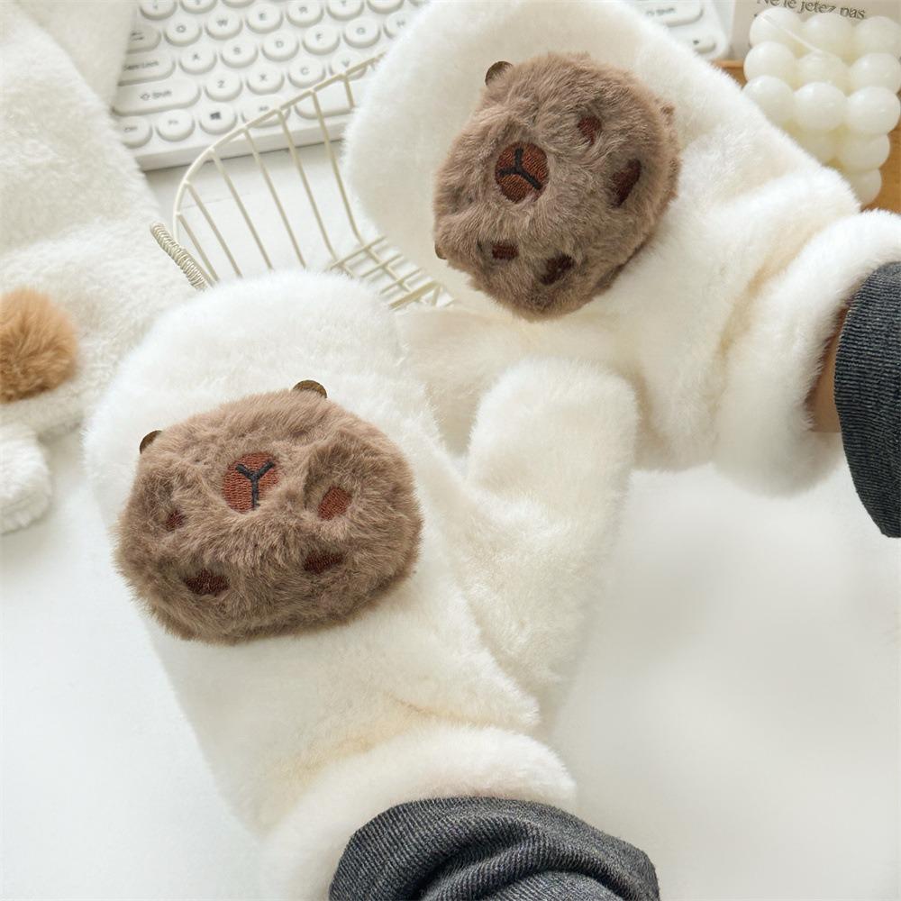 Capybara Neckerchief Wrap Cartoon Gloves Cute Neck Warmer Winter