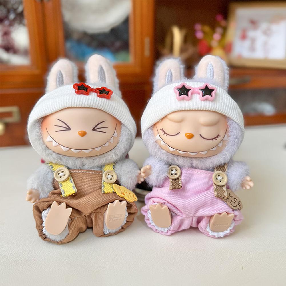 Для 17 см Кукольная одежда Лабубу Модная одежда Толстовки Кукольная одежда Цветовые толстовки Кукольные аксессуары Милые украшения Маленькая одежда