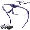 GOKEI Magnifying Glasses, Flip-Up Magnifying Glasses, 1.6x Magnification, Blue Light Blocking, 7-Piece Set, Purple
