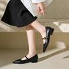 Retro Mary Jane Shoes Elegant Pointed Toe Buckle Belt Shallow Low Heels Office Career Pumps Casual Footwear Female Zapatos