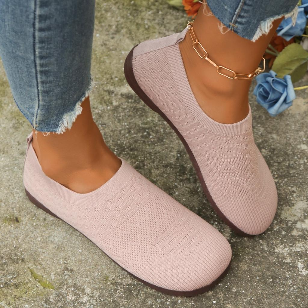 Женские туфли на плоской подошве, сетчатые, дышащие, легкие, модные, лоферы, весна-осень, удобные, повседневные, кроссовки, обувь для активного отдыха для женщин