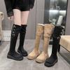 Thick-soled Boots Women's 2025 New Autumn and Winter But Knee Suede Boots Women's Thin Tall Knight Boots