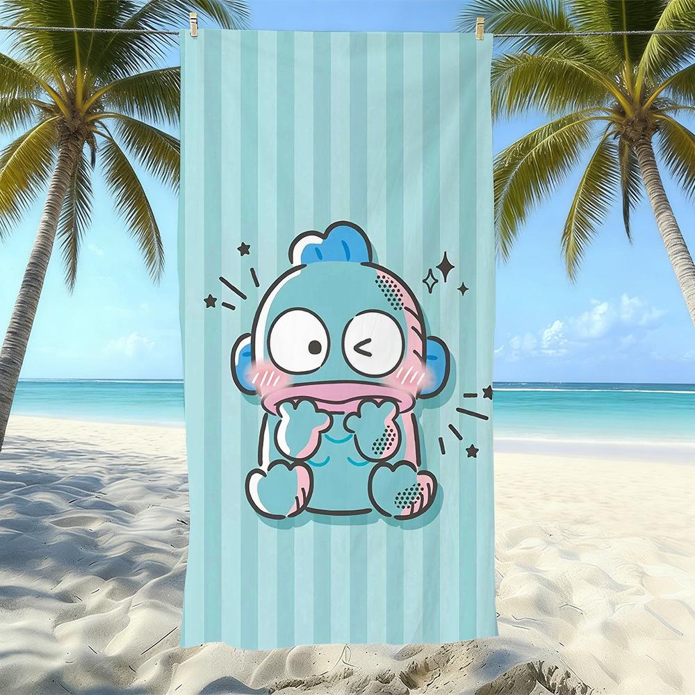 Cartoon Clown Fish Printed Beach Towel Microfiber Quick-Drying Seaside Vacation Swimming Towel