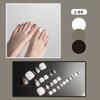 24Pcs Glossy Lake Blue Press On Toenails Full Coverage Artificial Acrylic Fake Toe Nails Removable Wearable Nail Art