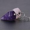 Turquoise Gemstone Rock Rose Quartz Amethyst Crystal Reiki Pendulum Pendant Amulet Natural Stone