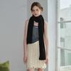 Wool Blended Solid Color Woolen Scarf for Women In Winter Increased Lightweight Knitted Scarf Korean Style