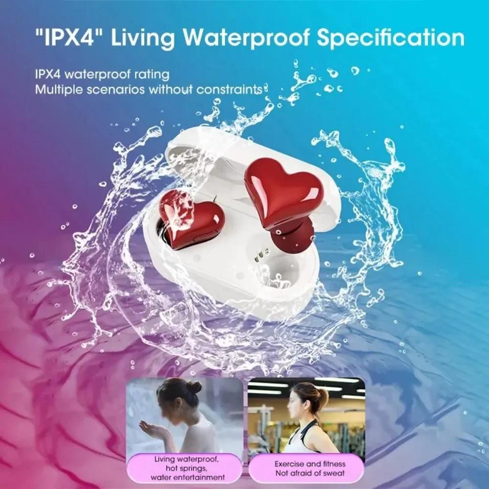 Новые оригинальные беспроводные наушники в форме сердца, Bluetooth 5,3, женские наушники, высокое качество, наушники в форме сердца, подарок для студентки