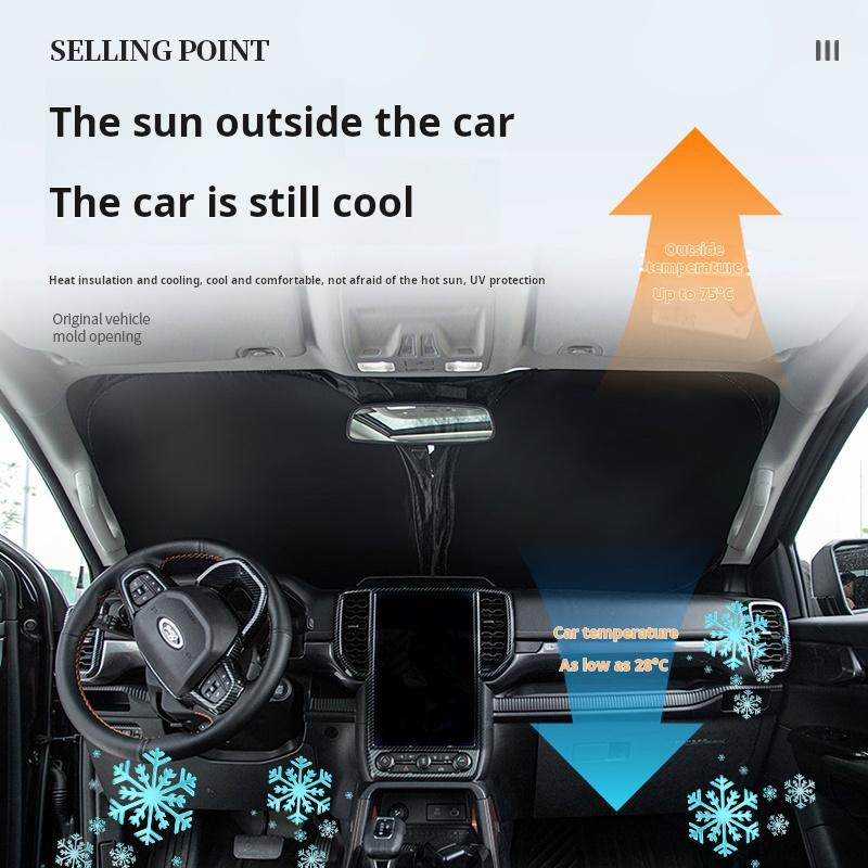 Солнцезащитный экран для окон автомобиля передний задний боковой для Ford Ranger T9 2025 2025 солнцезащитный теплоизоляционный затемняющий автомобильные аксессуары