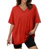 Large Oversized Women's Gym T Shirts Plus Size Tops V Neck Short Sleeve Workout Shirts Casual Loose Fit T Shirts