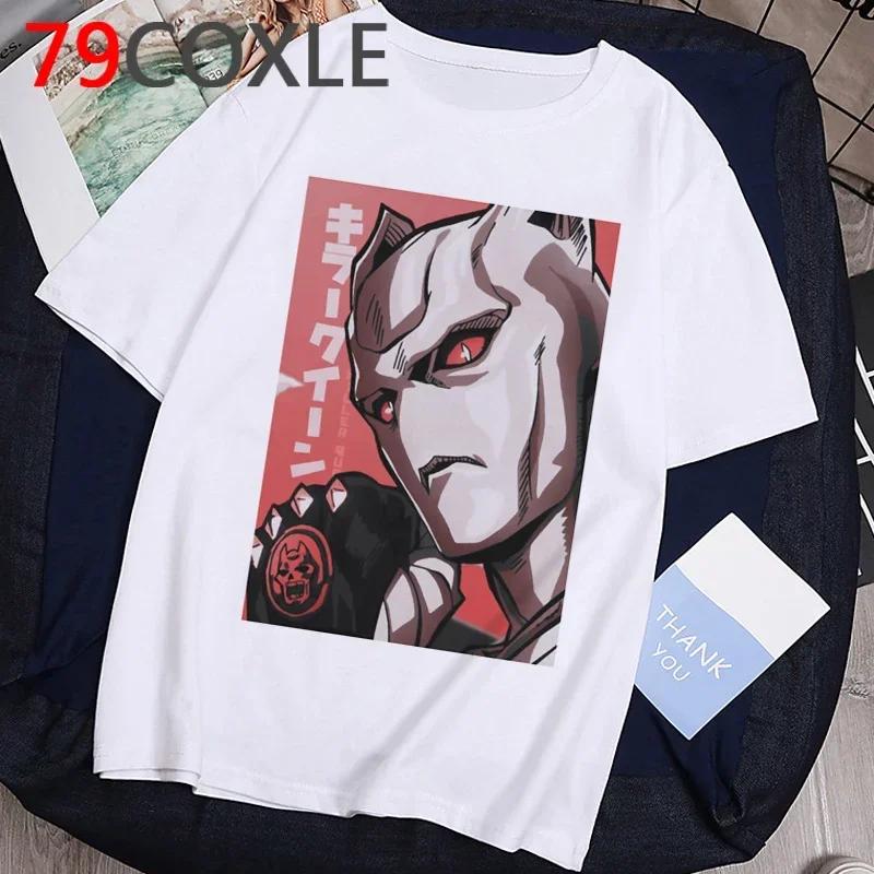 Funny Cartoon T-shirt for JoJos Bizarre Adventurestylish Japanese Anime T-shirt for Womensummer Graphic Hip-hop Top